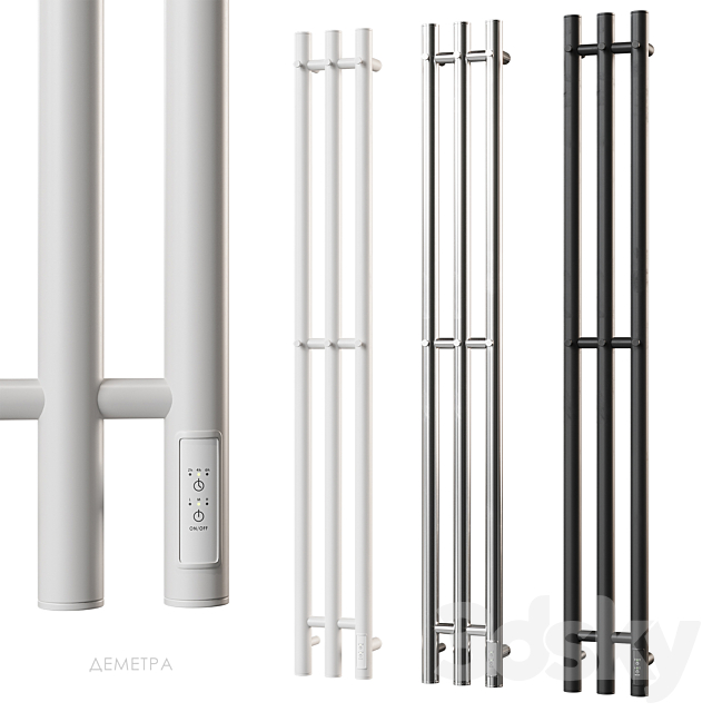 Heated towel rail Point Demetra Selena 3ds Max - thumbnail 3