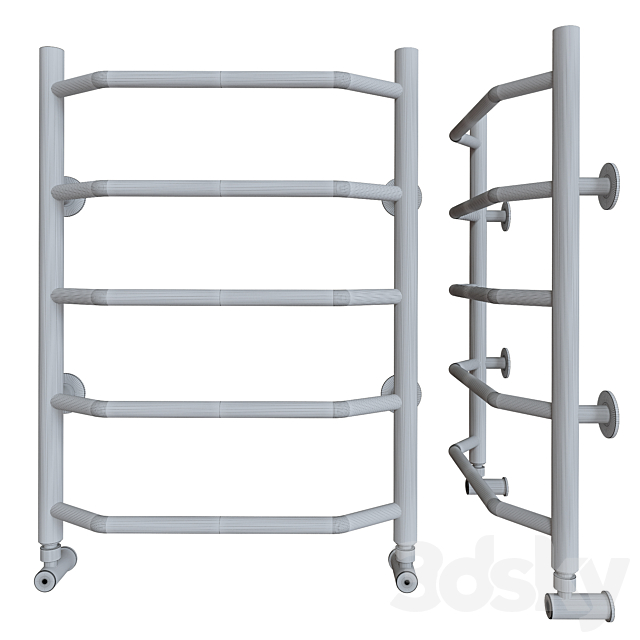 Heated towel rail Victoria 3ds Max - thumbnail 2