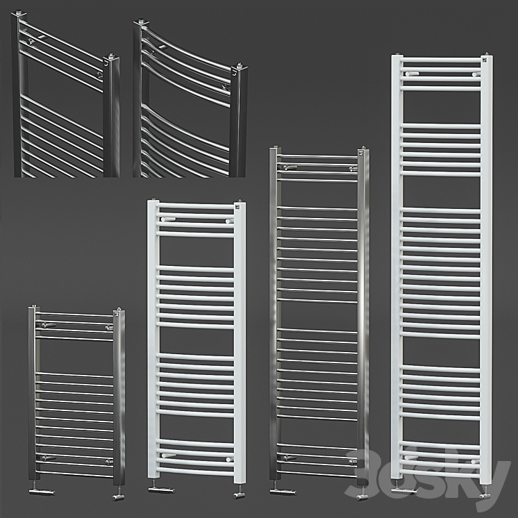 Heated Towel Rail Zehnder Aura 3DS Max - thumbnail 1