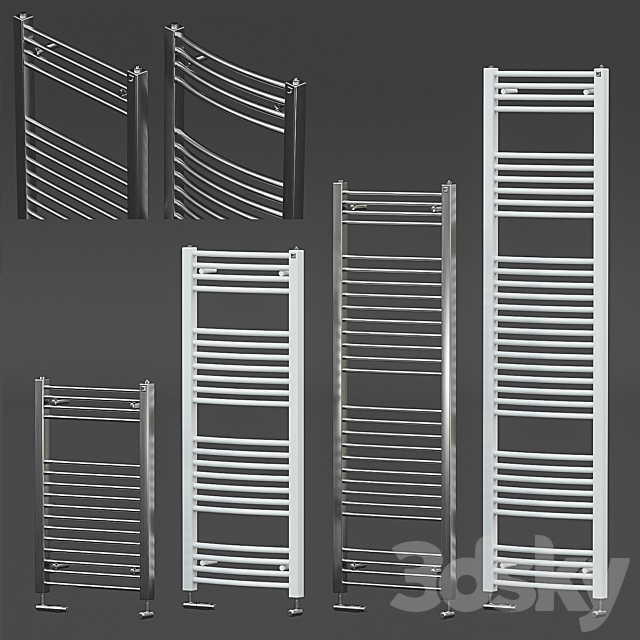 Heated Towel Rail Zehnder Aura 3DS Max Model - thumbnail 1