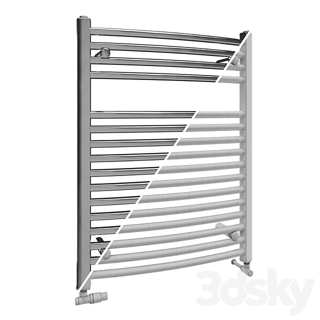 Heated towel rails Zehnder Aura Bow 3ds Max - thumbnail 2