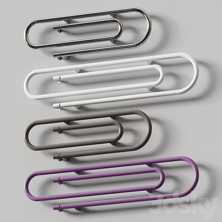 Scirocco H Graffe Towel Rail 3DS Max - thumbnail 1