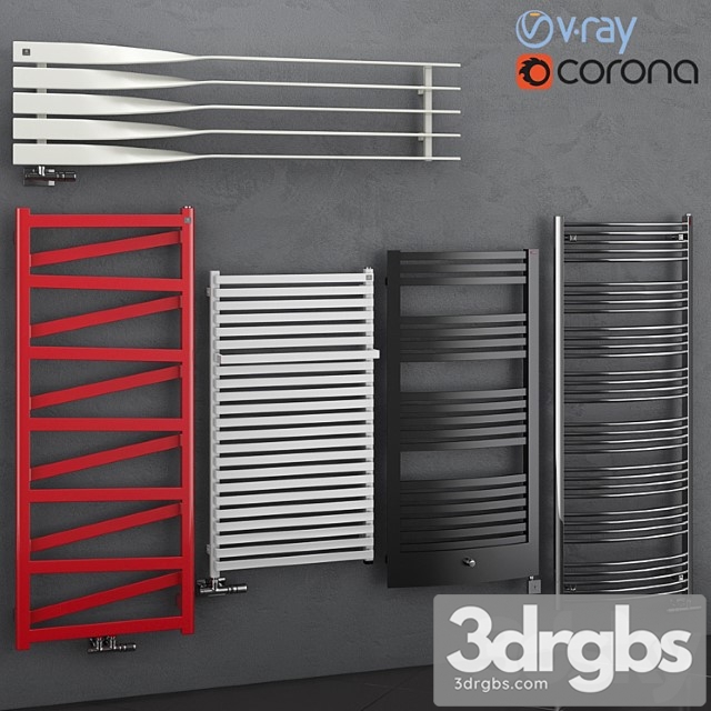 Set of Heated Towel Rails Terma Set 68 3dsmax Download - thumbnail 1