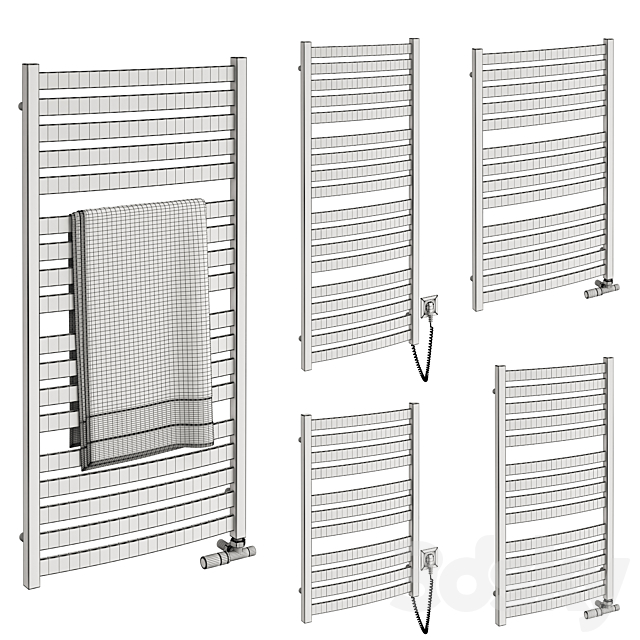 Terma Heated towel rail 3DS Max Model - thumbnail 2