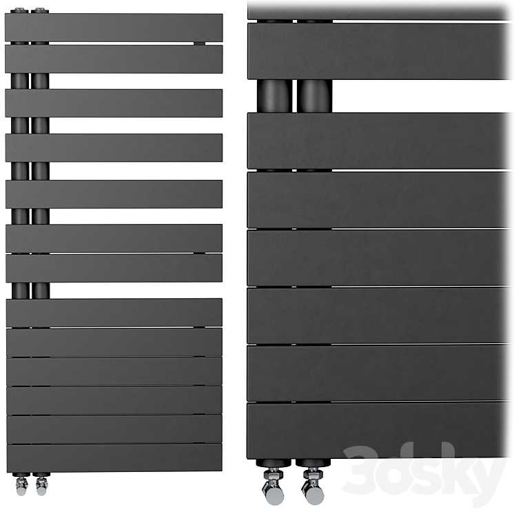 Towel Radiators set 3 3DS Max Model - thumbnail 2