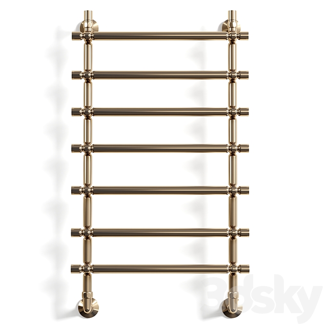 Water heated towel rail Dvin Bubble 3 3ds Max - thumbnail 2