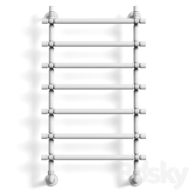 Water heated towel rail Dvin Bubble 3 3ds Max - thumbnail 3