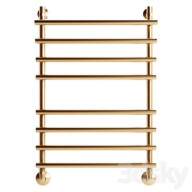 Water heated towel rail EWRIKA Medea Pr 80×50 gold 3DS Max Model - thumbnail 2