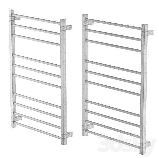 Water heated towel rail Grota Eco Classic 63х90 3DS Max Model - thumbnail 2