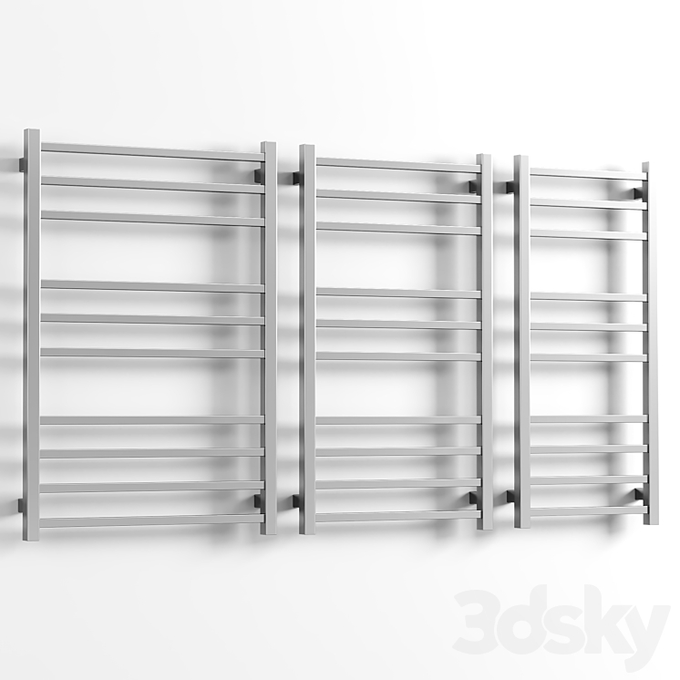 Water heated towel rail Grota Estro 3DS Max Model - thumbnail 2