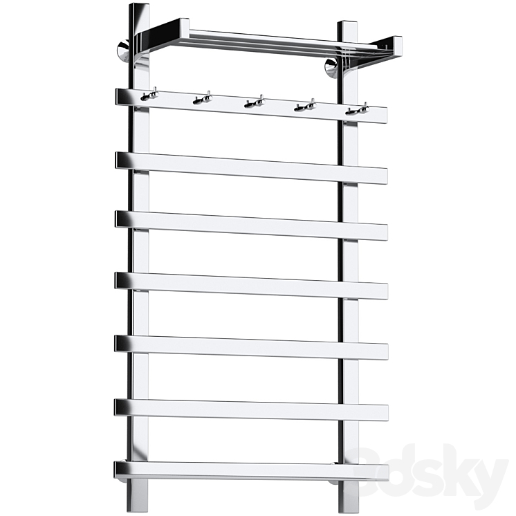 Water heated towel rail Secado 3DS Max Model - thumbnail 1