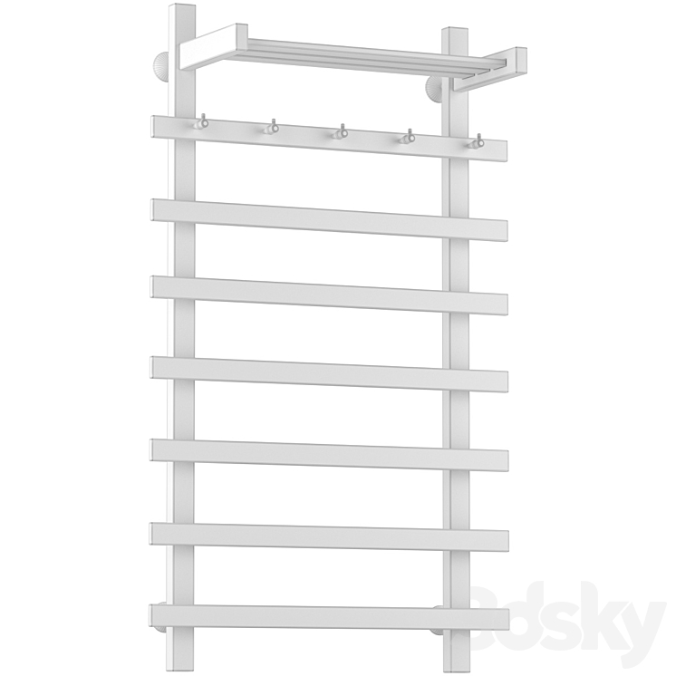 Water heated towel rail Secado 3DS Max Model - thumbnail 2