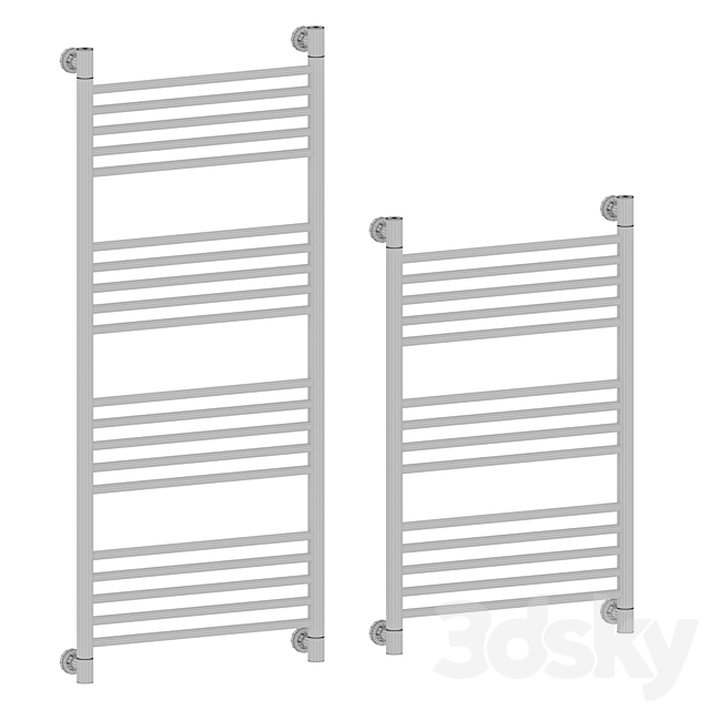 Water heated towel rail Sunerzha Bogema 3DS Max Model - thumbnail 4