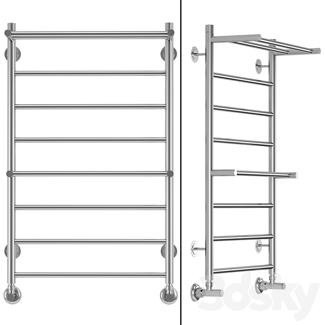 Water heated towel rail Terminus Ancona 80×55 (Ancona P8 500826) chrome 3ds Max - thumbnail 1