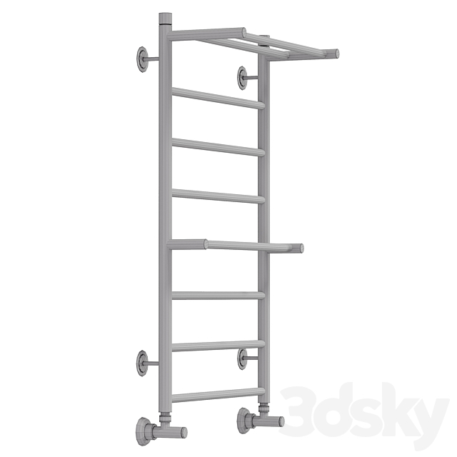 Water heated towel rail Terminus Ancona 80×55 (Ancona P8 500826) chrome 3ds Max - thumbnail 2