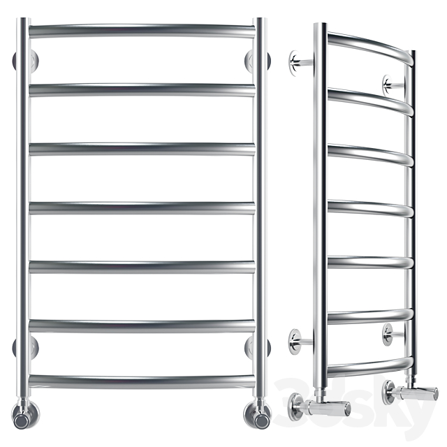 Water heated towel rail Terminus Atlanta+ P7 500×800 3ds Max - thumbnail 1