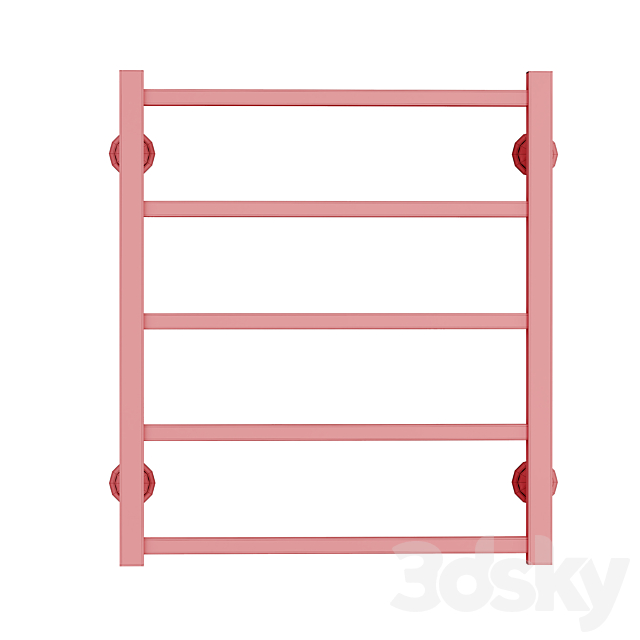 Water heated towel rail Terminus Vega 60×60 (Vega P5 500600 (500)) chrome 3DS Max Model - thumbnail 2