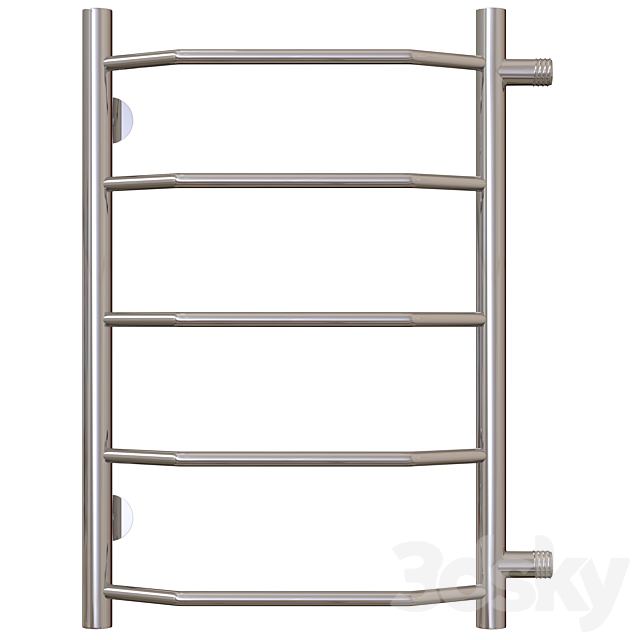 Water heated towel rail Terminus Victoria P5 400×596 with side connection 500 3ds Max - thumbnail 2