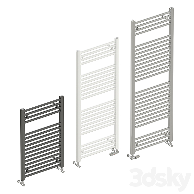 Zehnder Aura heated towel rail 3DS Max - thumbnail 2