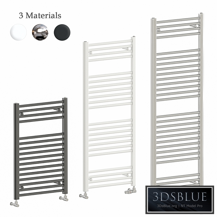 Zehnder Aura heated towel rail 3DS Max - thumbnail 3