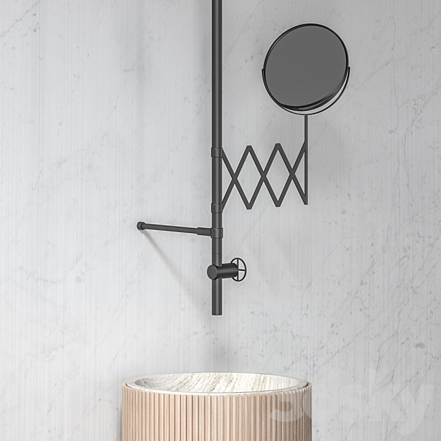 Adda Freestanding Basin + Fontane Bianche (Fantini) 3DS Max Model - thumbnail 2