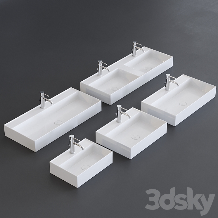 Alice Ceramica Hide Washbasin Set 1 3DS Max - thumbnail 2