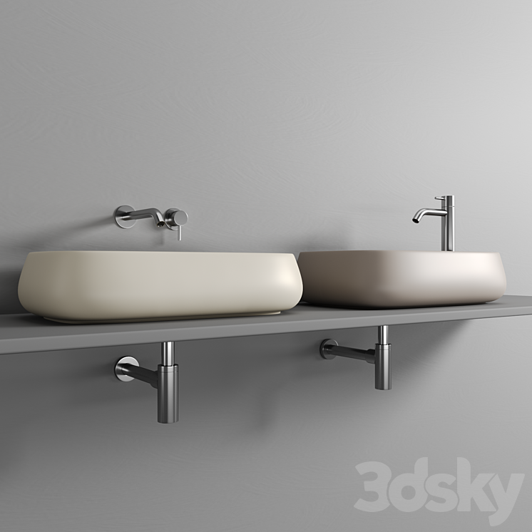 Alice Ceramica NUR Washbasin 3DS Max - thumbnail 2