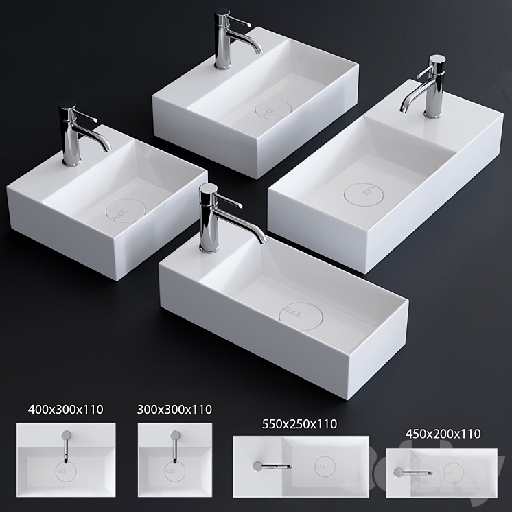 Alice Ceramica Spy Washbasin Set 1 3DS Max - thumbnail 1