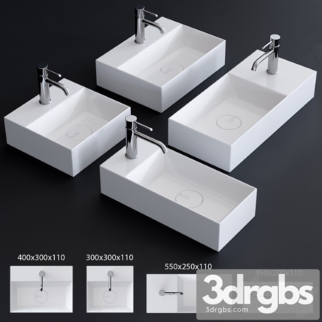 Alice Ceramica Spy Washbasin Set 1 3dsmax Download - thumbnail 1