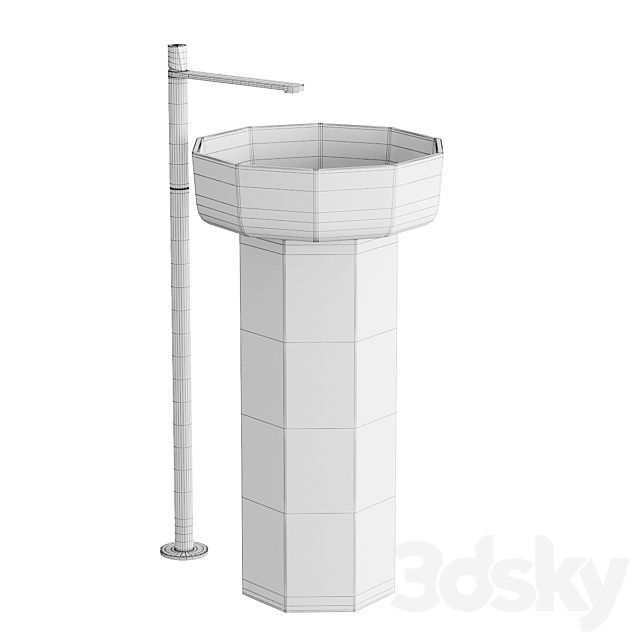 Antonio Lupi Design Opale Freestanding Washbasin Set 1 3DS Max Model - thumbnail 5