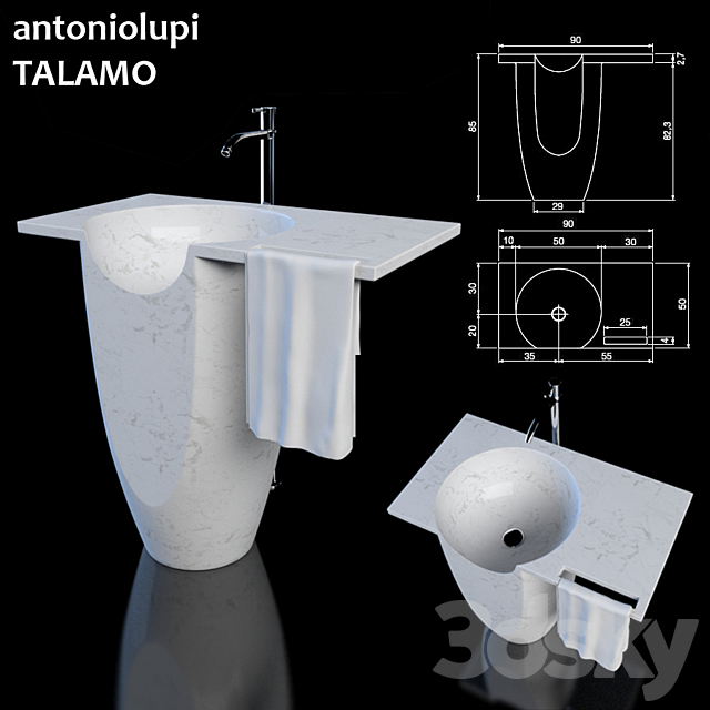 Antonio Lupi Talamo 3DS Max Model - thumbnail 1