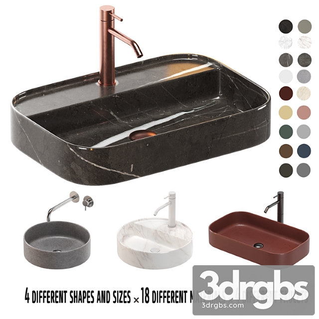 Artelinea Washbasin Set 2 3dsmax Download - thumbnail 1