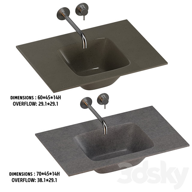 ARTELINEA WASHBASIN set 5 3DS Max Model - thumbnail 4