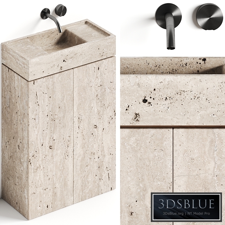 Atelier Il Granito Rocco Stone Bathroom Vanity 3DS Max - thumbnail 3