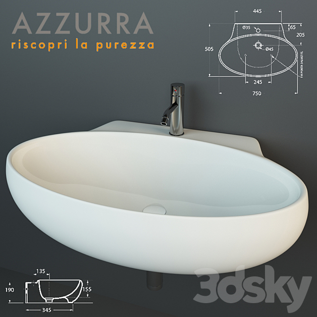 Azzurra CLAS CLA200B1.75 3ds Max - thumbnail 1