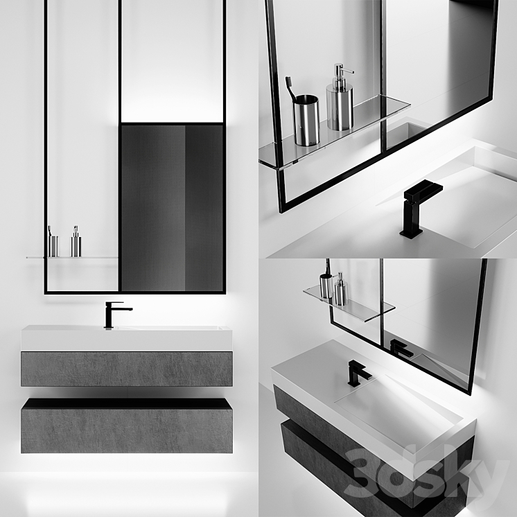 Bath set 4 3DS Max - thumbnail 1