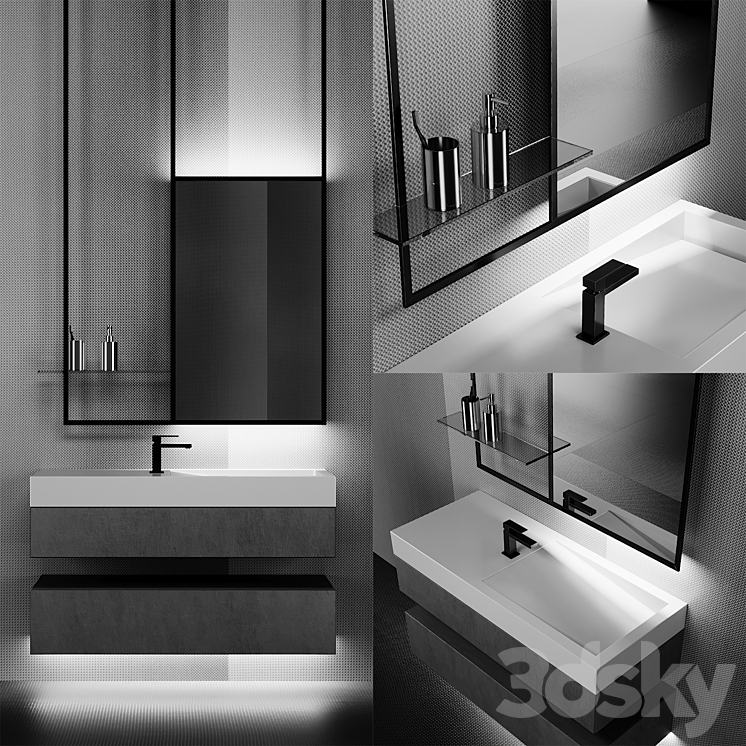 Bath set 4 3DS Max - thumbnail 2