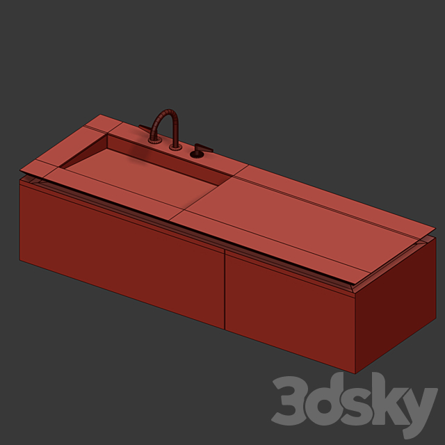 bathroom cabinet with sink Evoline Totem 3DSMax File - thumbnail 2