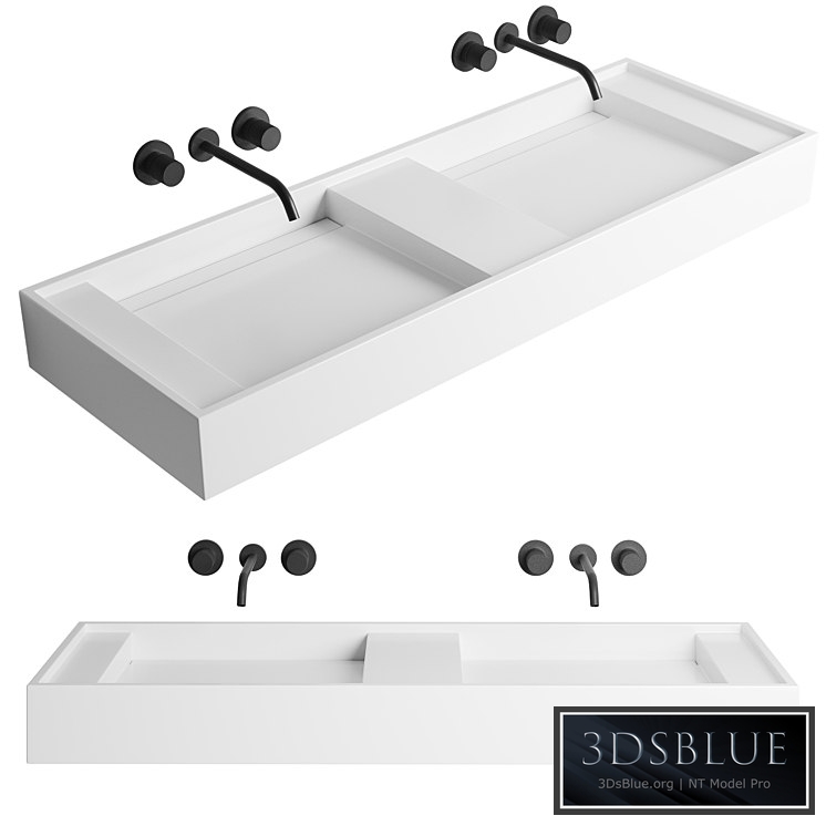 Bathroom double sink MIRAGGIO 3DS Max - thumbnail 3