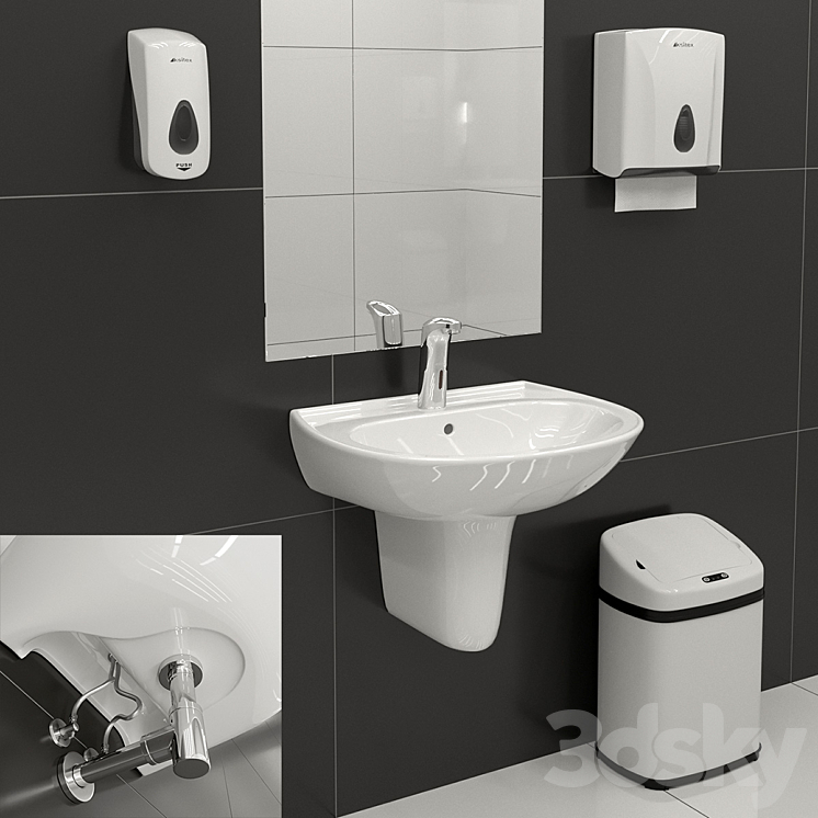 Bathroom Kit: Ksitex Jacob Delafon 3DS Max - thumbnail 1