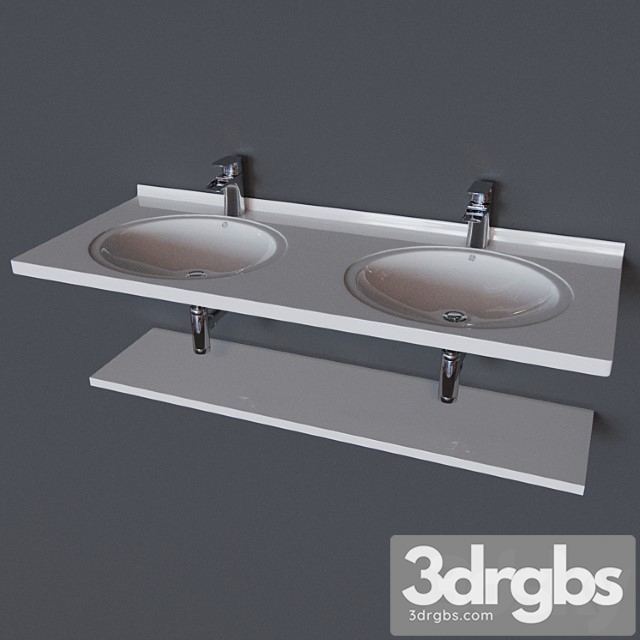 Bathroom Sink Tsolor Style Prima 140 3dsmax Download - thumbnail 1