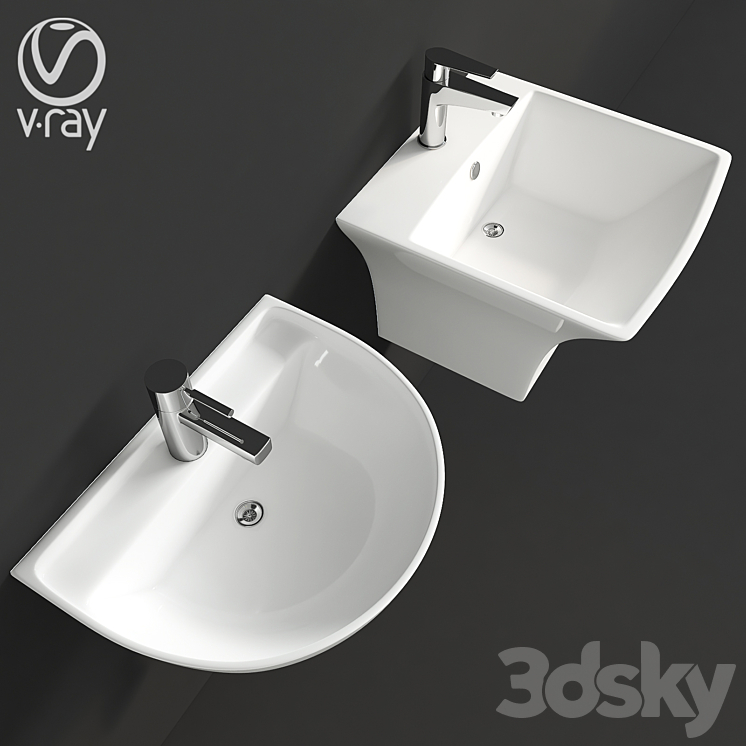 Cera Modern Wash Basin Set Combo 3DS Max - thumbnail 2