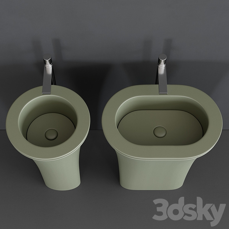 Ceramica Cielo Amedeo Freestanding Washbasin 3DS Max - thumbnail 2