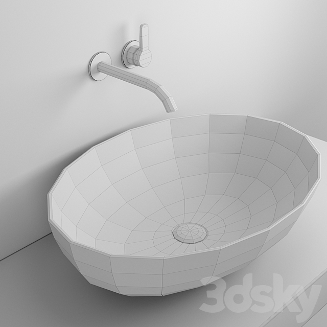 Ceramica Cielo ECO Washbasin 3DS Max Model - thumbnail 3