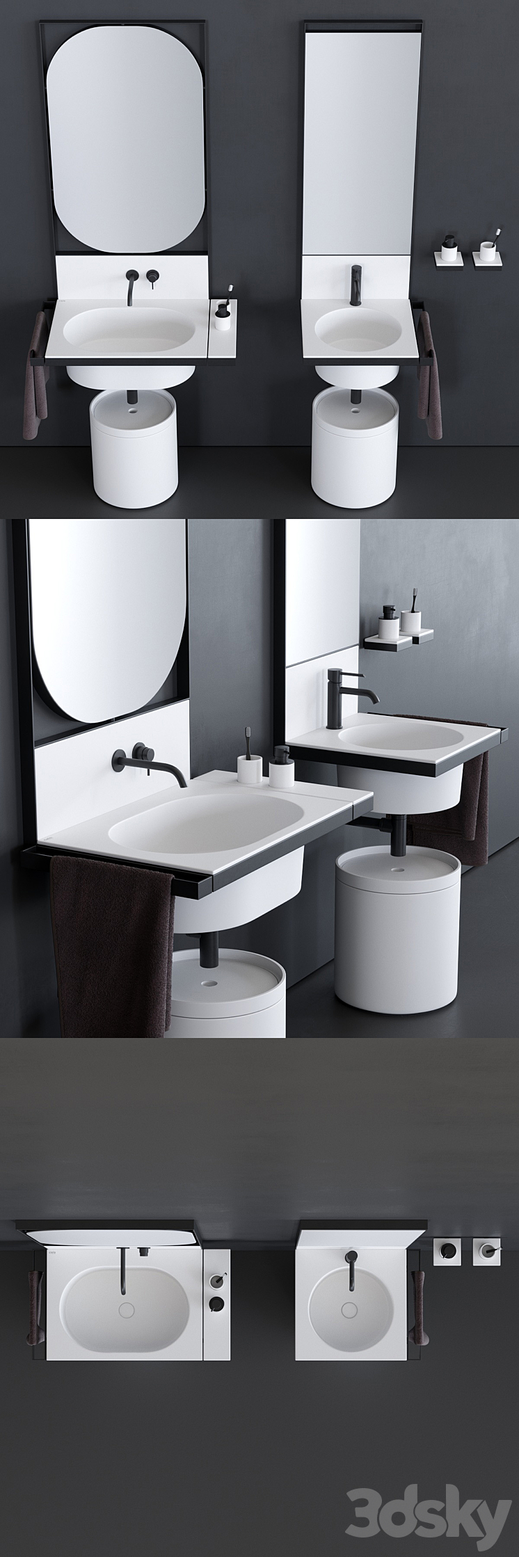 Ceramica Cielo Elle Washbasin 3DS Max - thumbnail 2