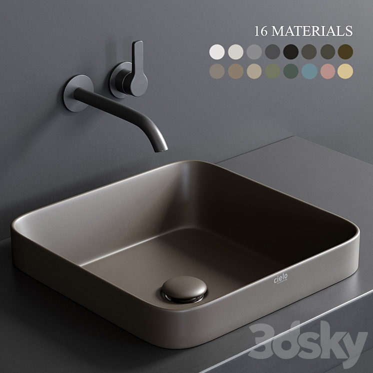 Ceramica Cielo Enjoy 40 Rectangular Washbasin 3DS Max - thumbnail 1