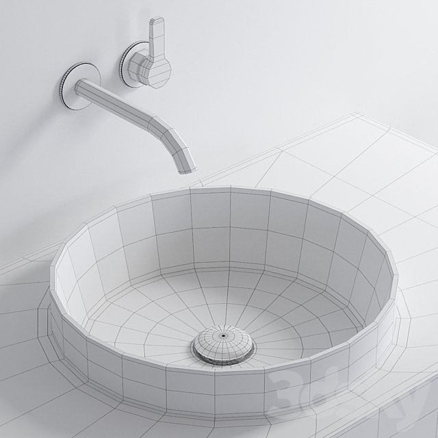 Ceramica Cielo Enjoy 40 Washbasin 3DS Max Model - thumbnail 3