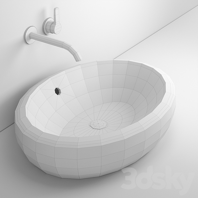 Ceramica Cielo Fluid washbasin 3DS Max Model - thumbnail 3