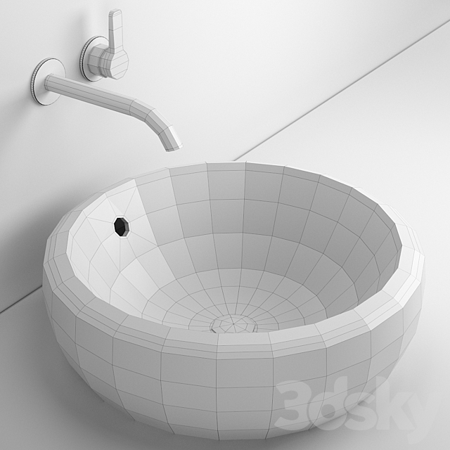 Ceramica Cielo Fluid washbasin 3DS Max Model - thumbnail 3