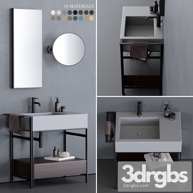 Ceramica Cielo Narciso Mini Washbasin 3dsmax Download - thumbnail 1